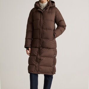 Quince Chocolate Brown Long Puffer Jacket